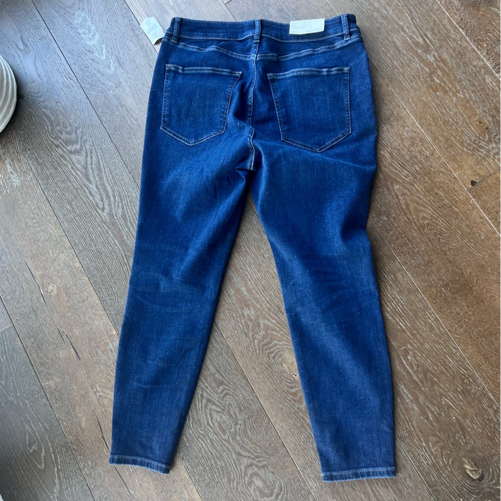 Warp + Weft Women's Dark Blue Straight Leg Jeans